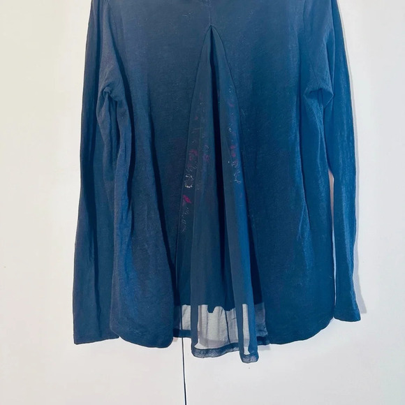 Lucky brand Embroidered sheer back long sleeve top size M - Picture 11 of 14